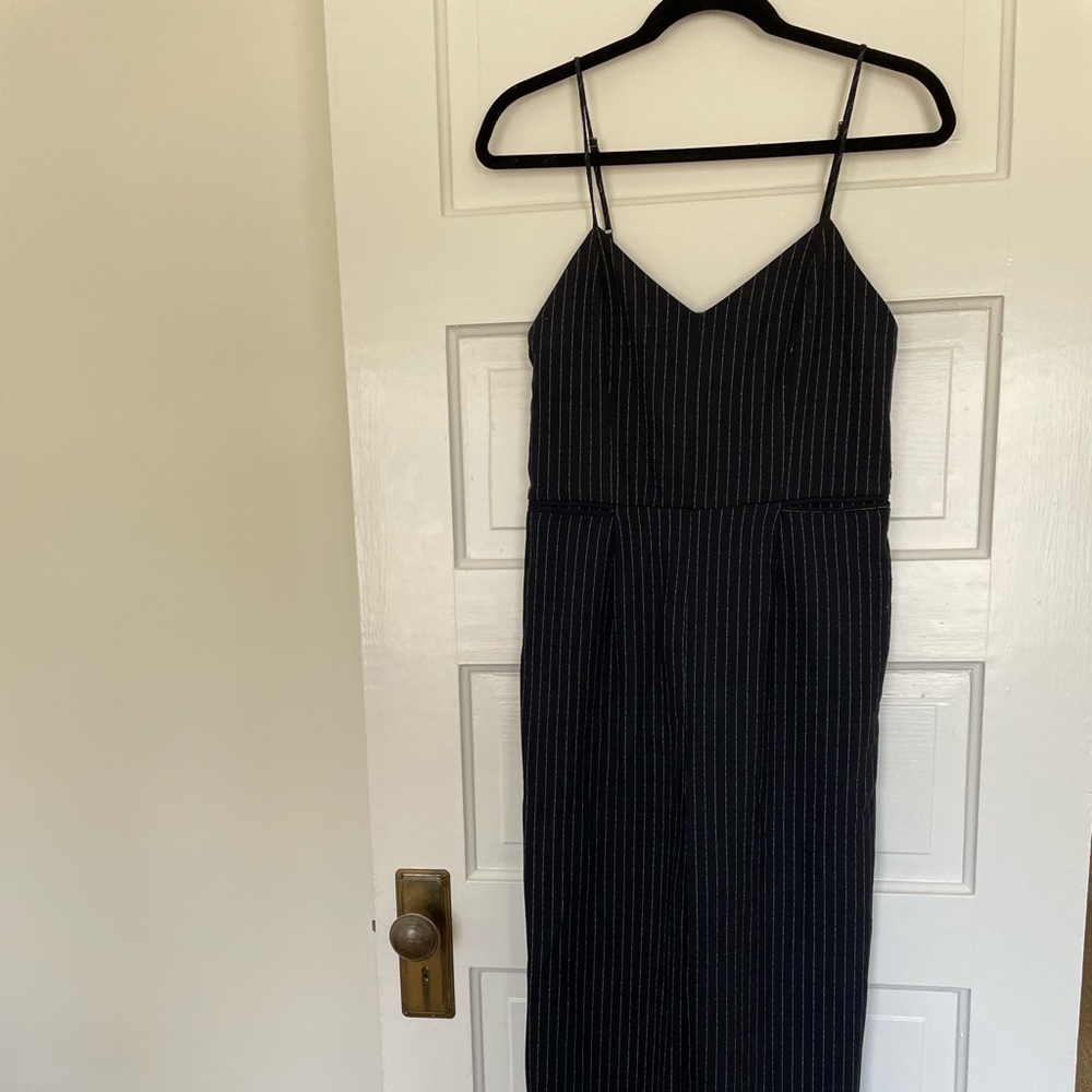 Anthropologie The Essential Jumpsuit Pinstripe